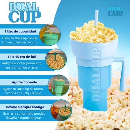 The DualCup for your drinks and snacks ™ 