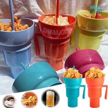 The DualCup for your drinks and snacks ™ 