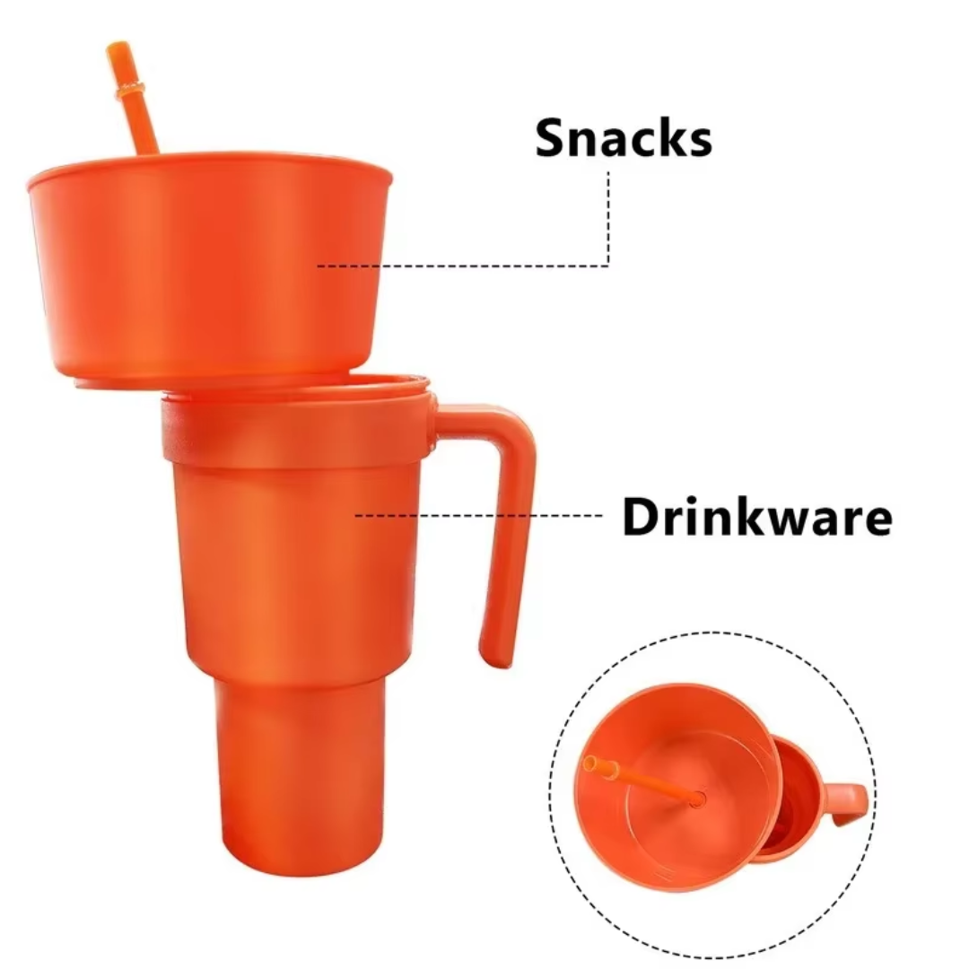 The DualCup for your drinks and snacks ™ 